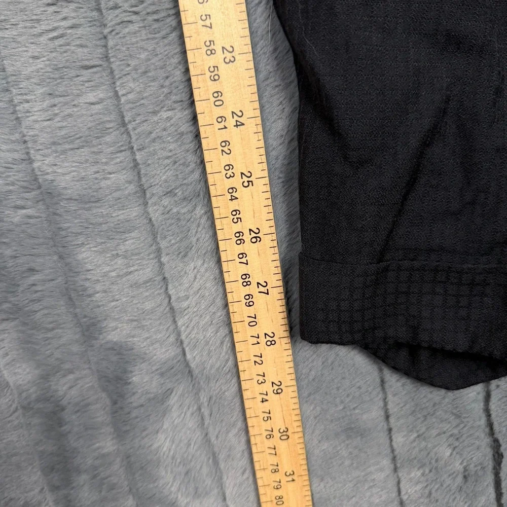 J Ferrar Mens Black 100% Wool Micro Check Dress Pants Made in Italy 38x27 Cuffed